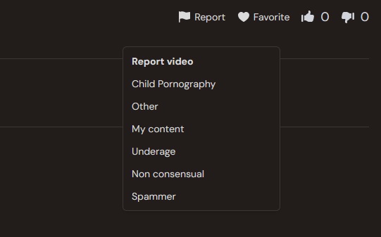 DMCA report option